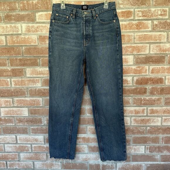 BDG Slim Straight High Waisted Button Fly Raw Hem Jeans Size 29 - Picture 1 of 9